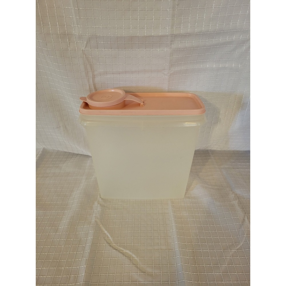 Tupperware Modular Mates Super Oval 4‎ Sheer Pink Flip Top Pour Lid Storage 1618